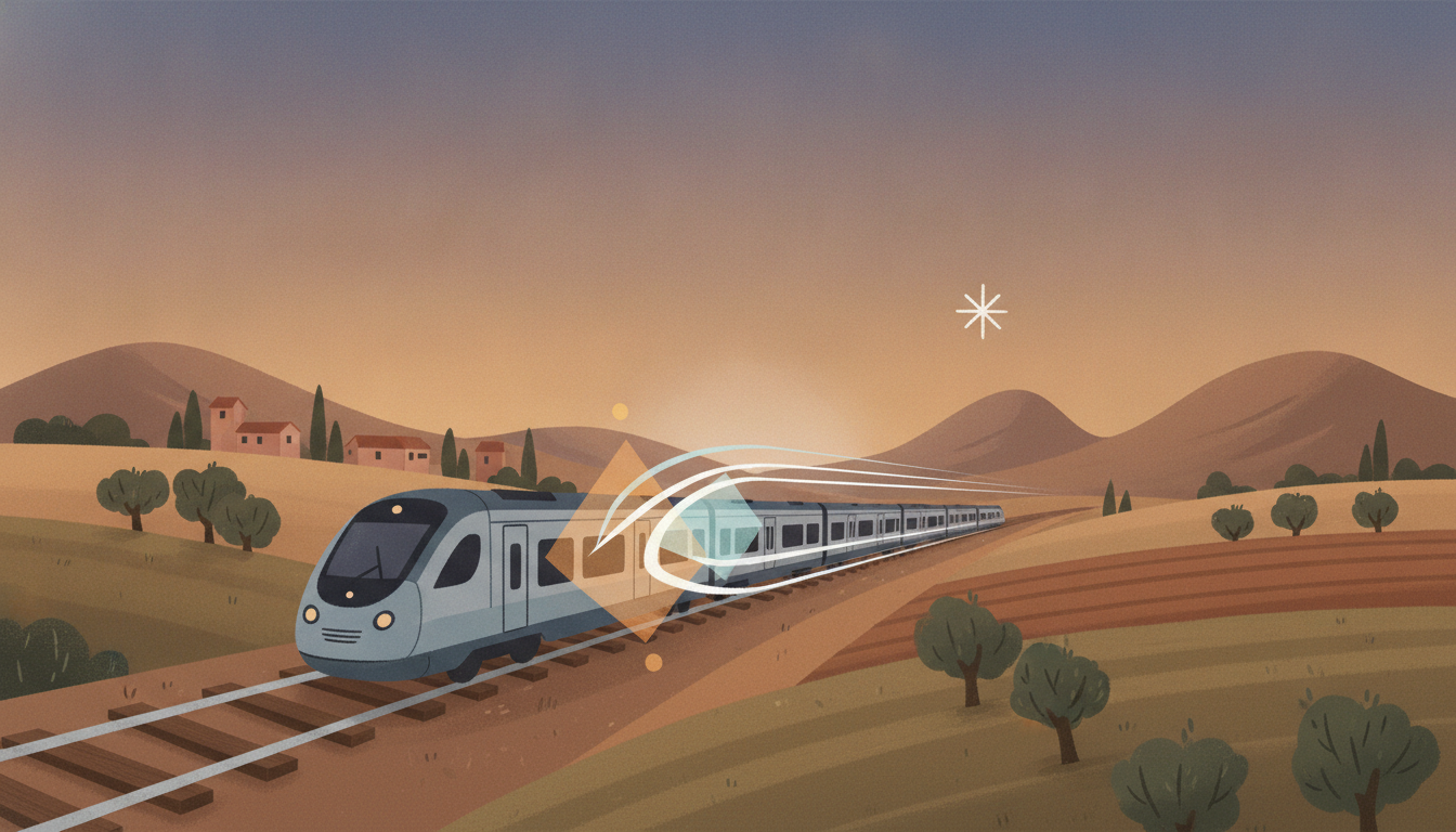 Editorial illustration for: Train Crash in Spain Kills Dozens, Indian Embassy Issues Helpline