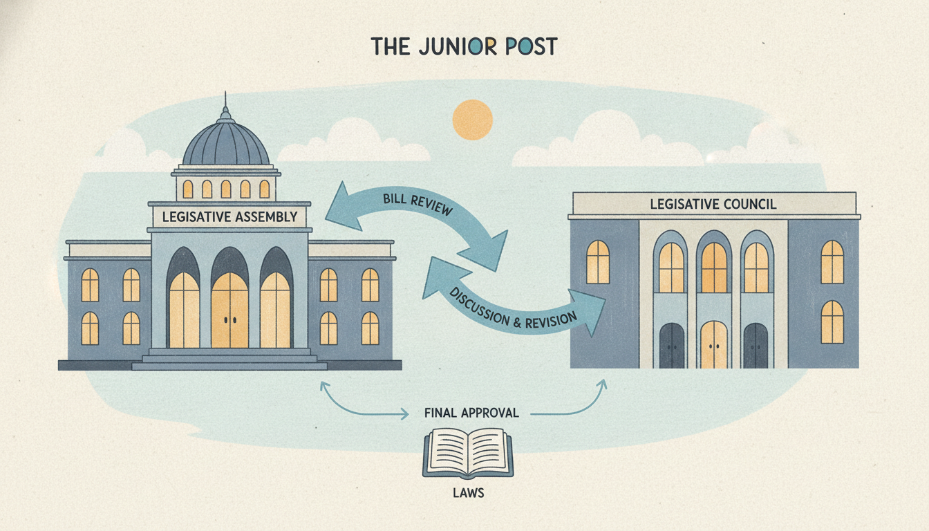 Editorial illustration for: Understanding India's Legislative Councils and MLC Elections