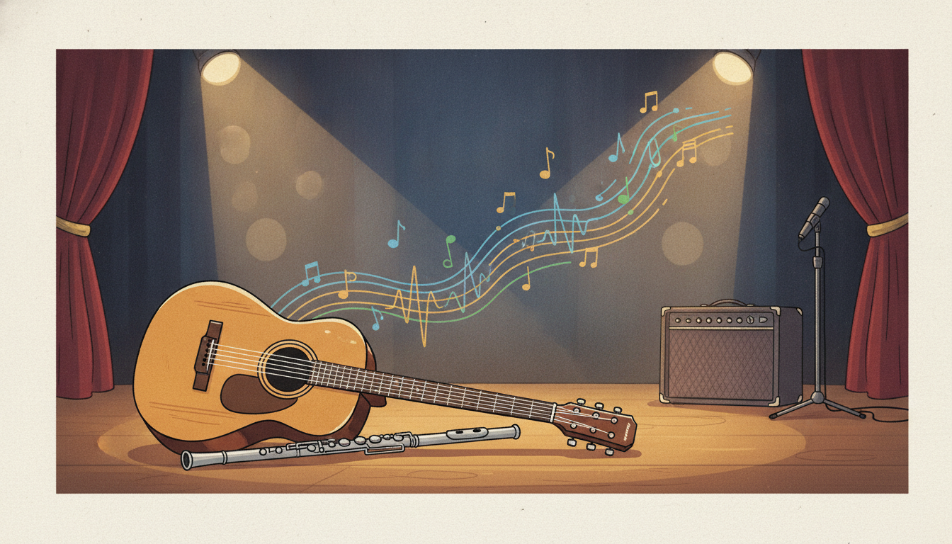 Editorial illustration for: Sada Master, Renowned Guitarist for Ilaiyaraaja, Dies at 80